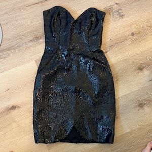 Black sequin formal dress